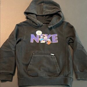Nike Kids Black Hoodie with Bugs Bunny Basketball Design